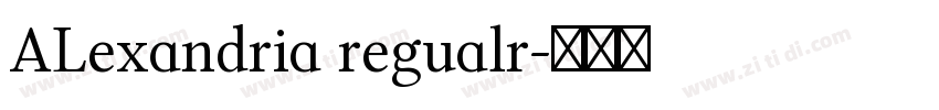 ALexandria regualr字体转换